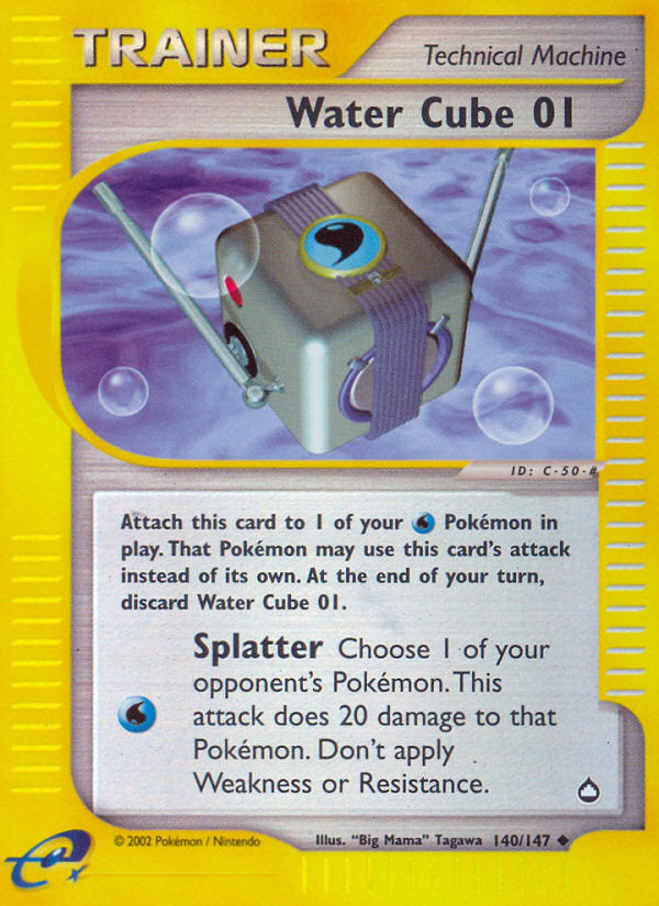 E-Series Aquapolis Water Cube 1 #140/147 reverse holo